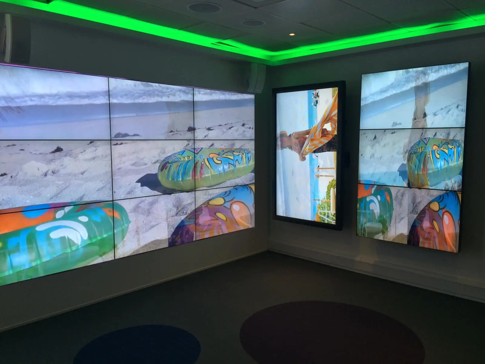 PEL UK Offices space with designer furniture and wall mounted digital screens 19